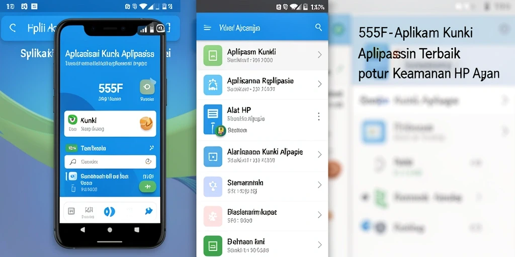 Tampilan antarmuka Kunci Aplikasi 555F yang menarik dan fungsional.