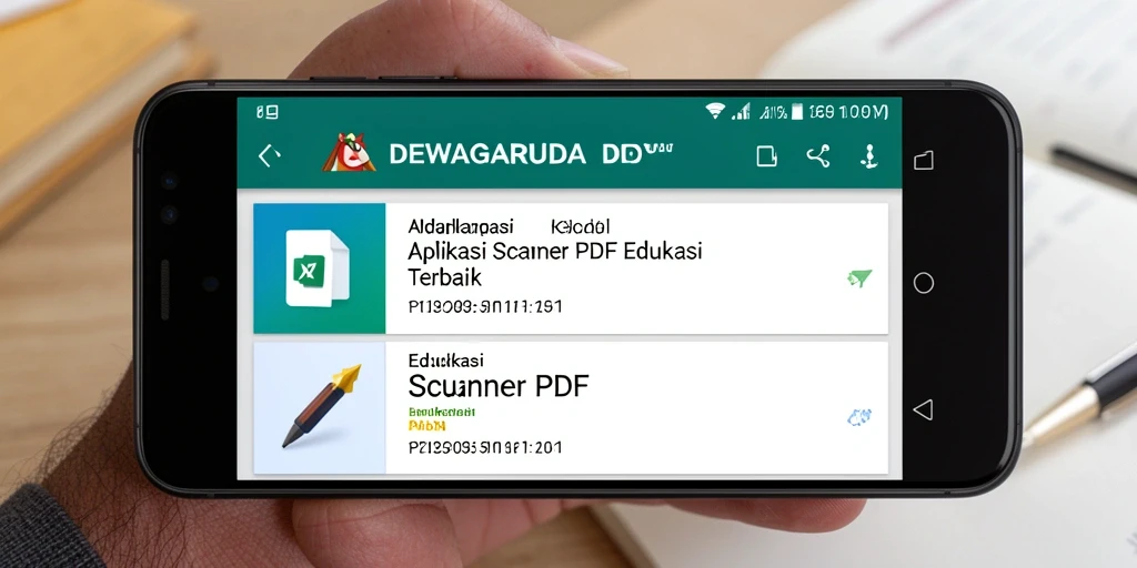 Antarmuka DEWAGARUDA yang user-friendly saat memindai dokumen.