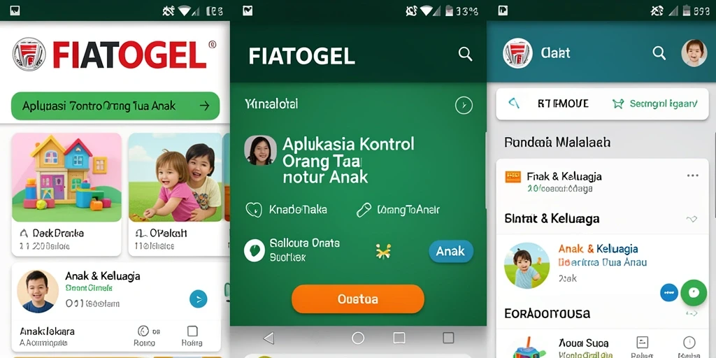 Tampilan antarmuka aplikasi FIATOGEL yang mudah digunakan untuk kontrol orang tua.