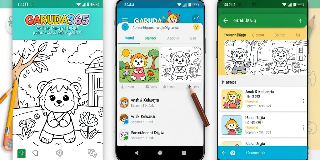 Tampilan antarmuka aplikasi GARUDA365 yang menarik untuk mewarnai.