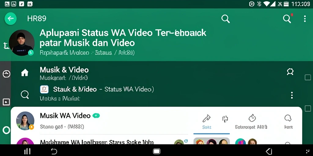 Tampilan antarmuka HR89 yang user-friendly untuk Status WA Video.