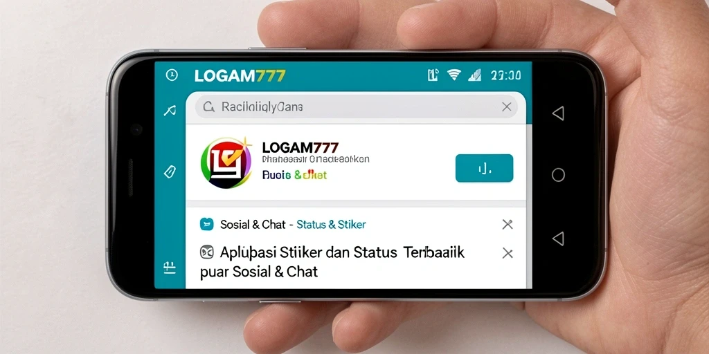 Tampilan antarmuka LOGAM777 dengan stiker yang menarik dan beragam.