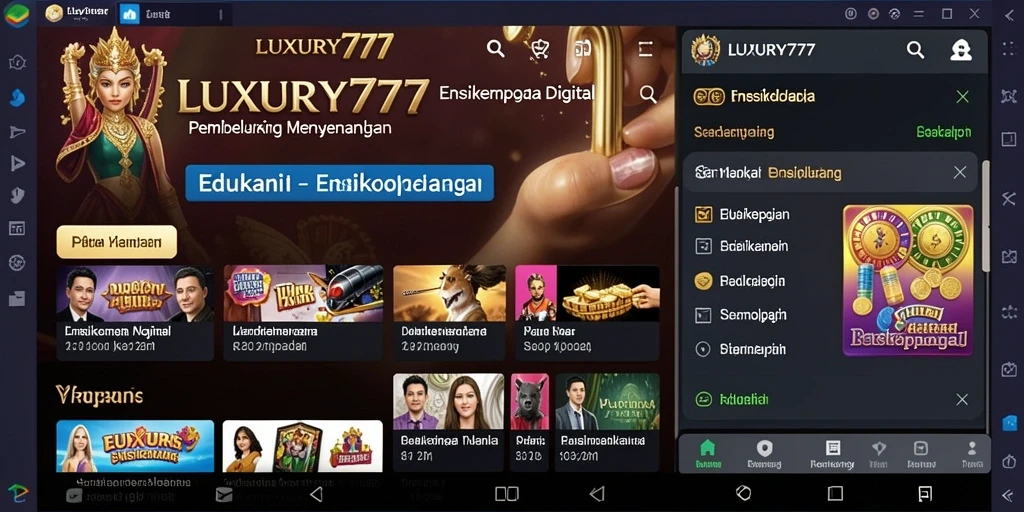 Antarmuka menarik dan fungsional dari LUXURY777 yang menyajikan informasi ensiklopedia.