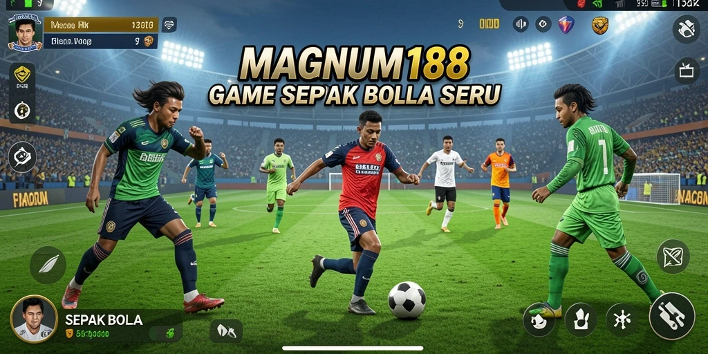 Tampilan antarmuka permainan Sepak Bola MAGNUM188 yang menarik.