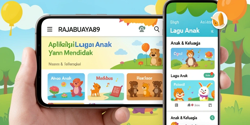 Antarmuka RAJABUAYA89 yang menarik dan ramah anak.