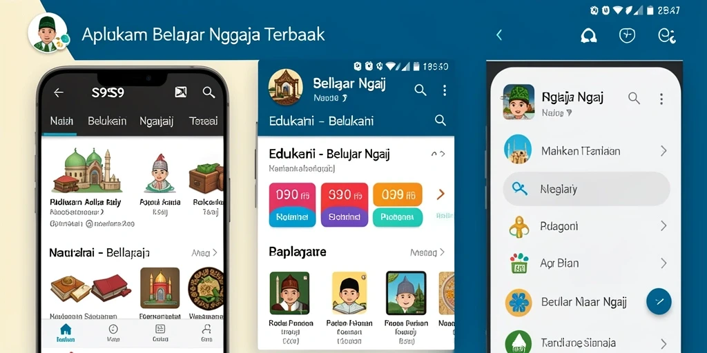 Antarmuka S9S9 yang user-friendly untuk belajar ngaji.