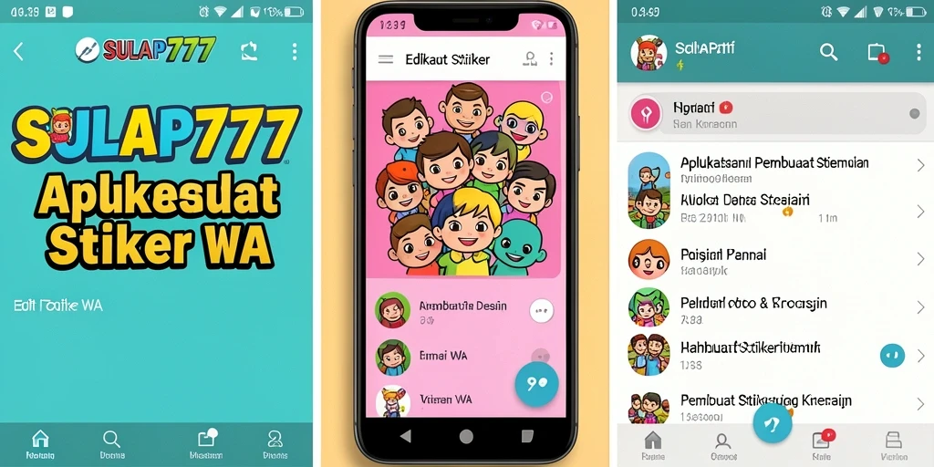 Antarmuka SULAP777 memudahkan pembuatan stiker unik untuk WhatsApp.